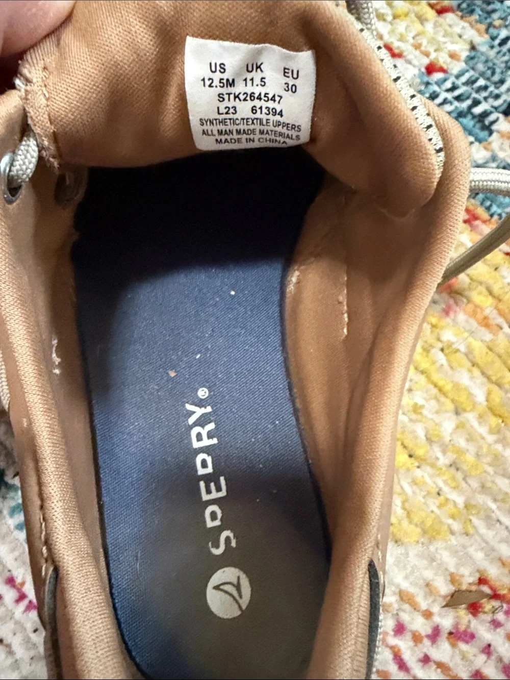 Sperry Kids Tan Boat Shoes
